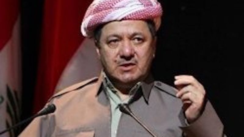 Barzani'nin odasındaki Kürdistan haritası