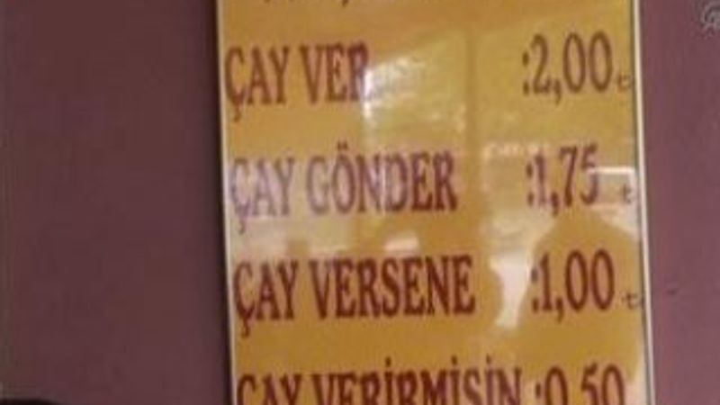 Kahvehane işletmecisinden ilginç çay tarifesi
