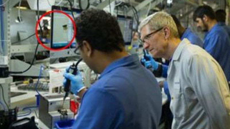 Apple fabrikasında Windows izleri