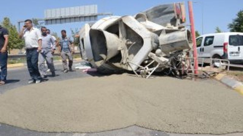 Gaziantep'te beton mikseri kazası