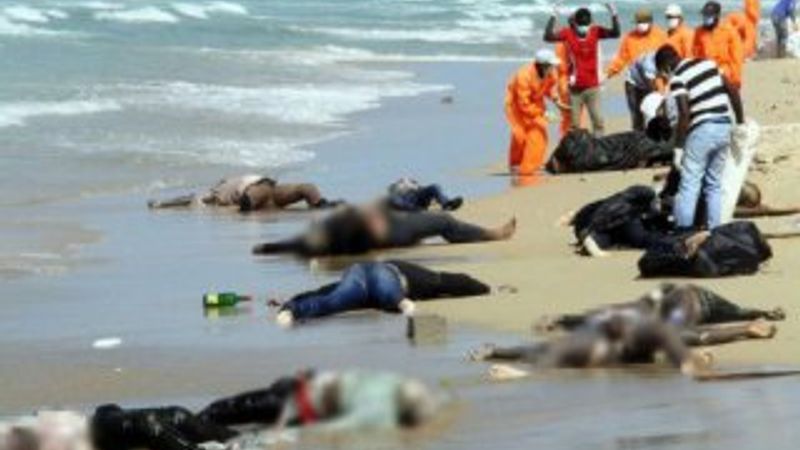 Libya'da cesetler kıyıya vurdu