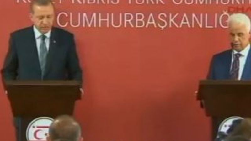 Erdoğan ile Eroğlu'nun ortak basın açıklaması
