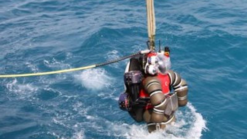 Mersin'de Atmosferik Dalış Sistemi tatbikatı