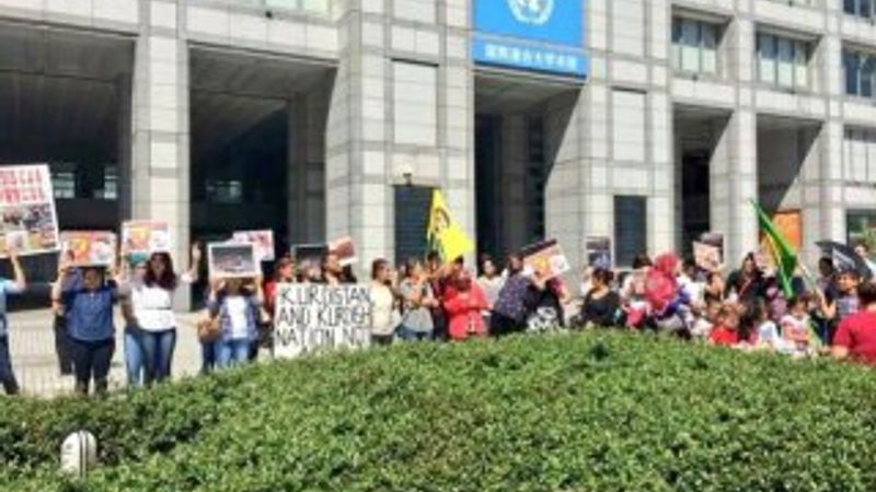 Tokyo'da Kobani eylemi