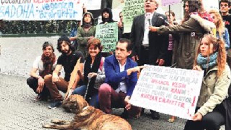 Taksim’de kurban protestosu