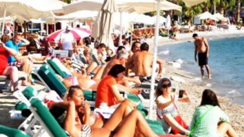 Bodrum plajları bayramda dolup taştı