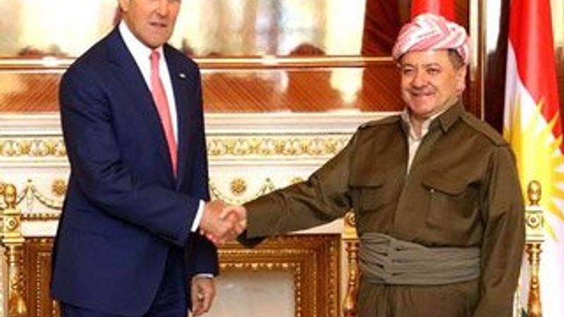 Mesut Barzani John Kerry ile görüştü