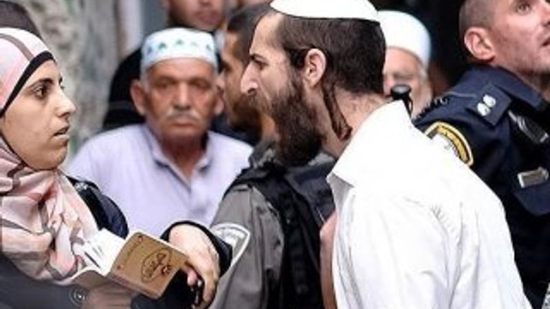 Yahudi adamdan Filistinli kadına nefret dolu tepki