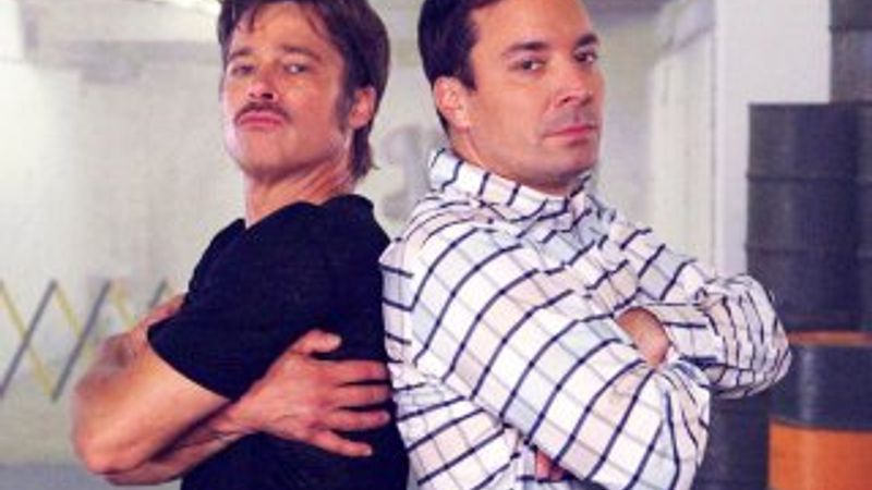 Jimmy Fallon ve Brad Pitt'den break dans şov İZLE