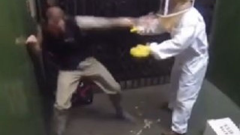 Asansörde korkunç arı şakası -İZLE