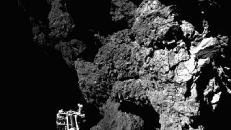 Philae uzay aracından kuyruklu yıldızın ilk fotoğrafı