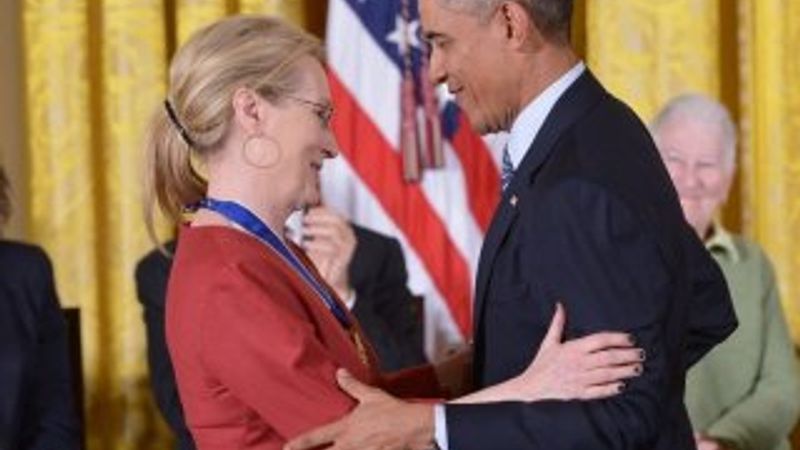 Obama: Meryl Streep'e aşığım bunu Michelle de biliyor