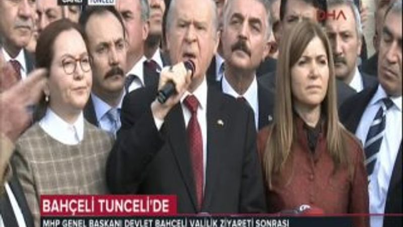 Devlet Bahçeli Tunceli Valiliği önünde konuştu İZLE