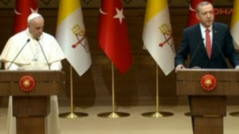 Erdoğan ve Papa'nın ortak basın toplantısı