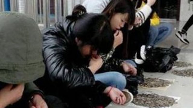 Çinli öğretmenden öğrencilerine çekirdek yeme cezası