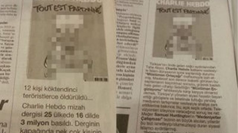 Cumhuriyet yazarları o karikatürü köşesinde yayınladı