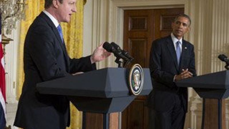 Obama ve Cameron'dan ortak basın açıklaması