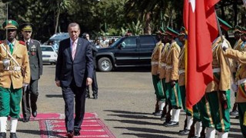 Cumhurbaşkanı Erdoğan Etiyopya'da törenle karşılandı