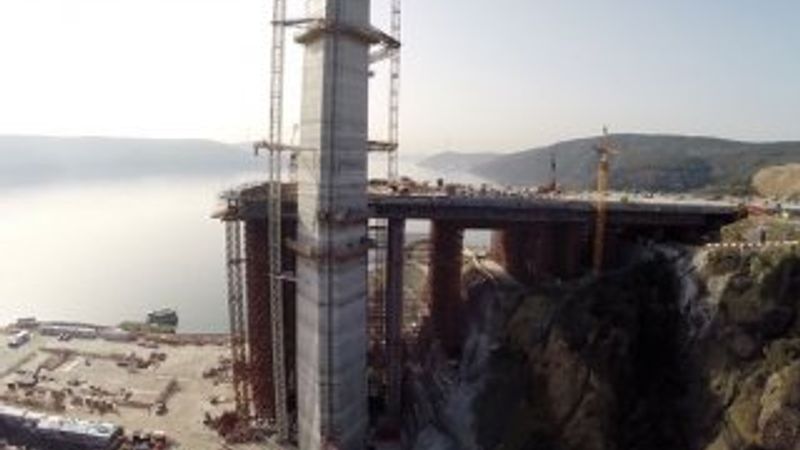 3. köprüye ilk çelik tabliyeler yerleştirildi