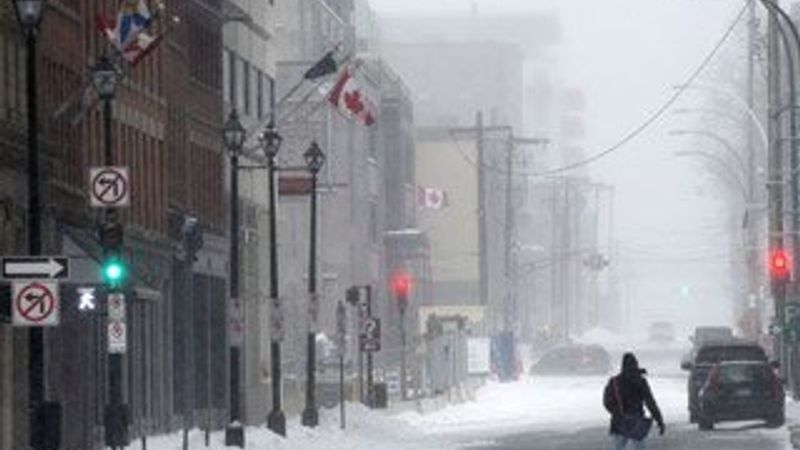 Kar fırtınası Kanada'ya ulaştı