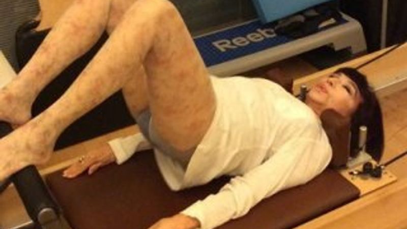 Gülriz Sururi'nin pilates keyfi