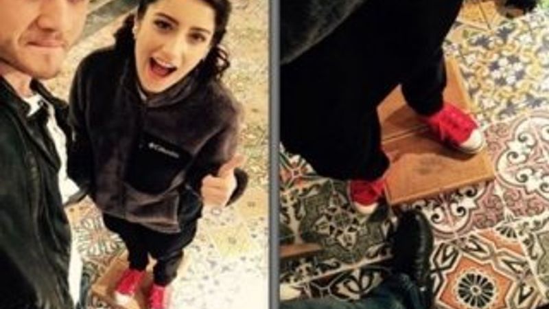 Hazal Kaya'dan takozlu fotoğraf