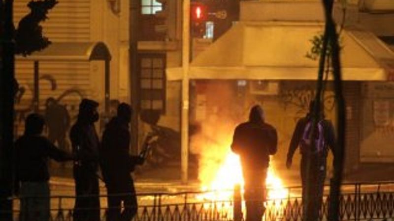 Yunanistan'da Çipras protestosu