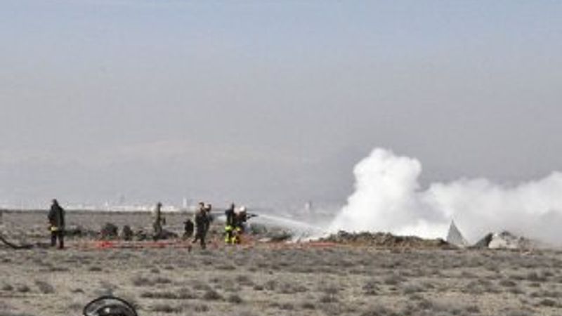 Konya'da askeri uçak düştü