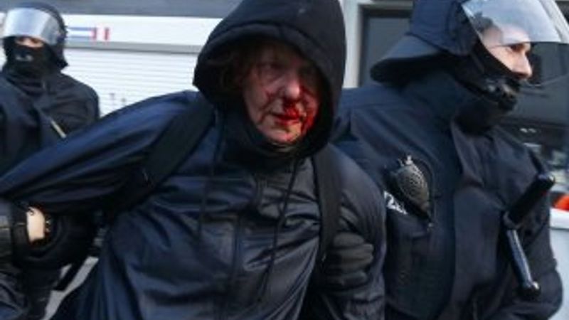 Almanya'da hükümet Frankfurt eylemcilerini uyardı