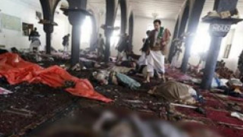 Yemen'de Husi camilerine intihar saldırısı: 120 ölü