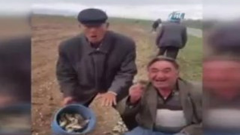 Afyonkarahisar'da köylülerin balık şaşkınlığı İZLE
