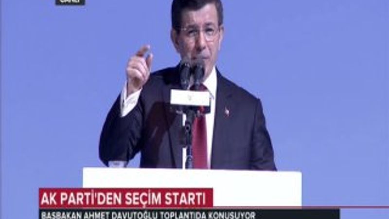Başbakan Davutoğlu Başkanlık Beyannamesini okudu