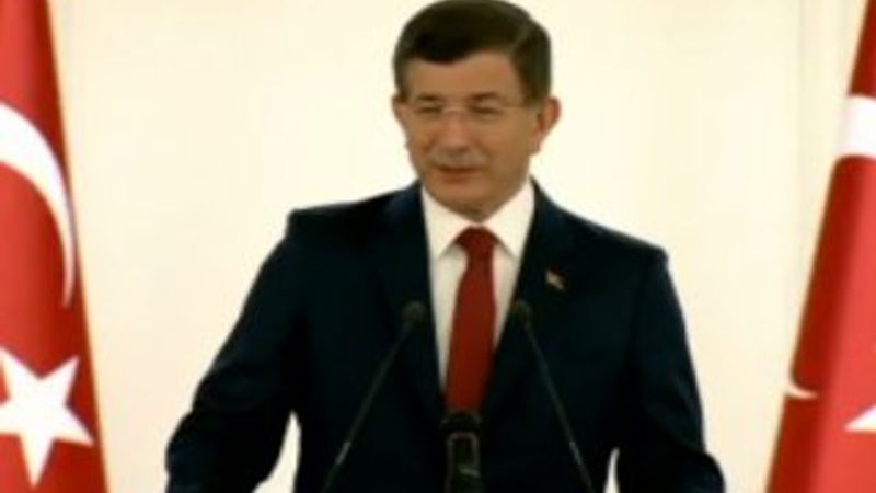 Başbakan Davutoğlu'nun Çankaya Köşkü konuşması
