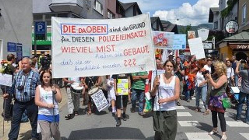 Avusturya'da Bilderberg protestosu