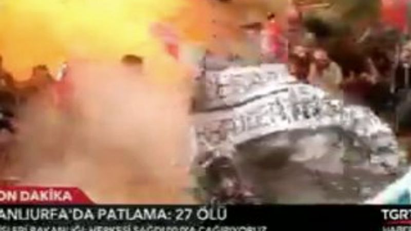 Suruç'taki patlama anı kameraya yansıdı