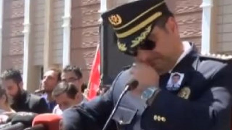 Emniyet müdürü ağlamaktan konuşamadı