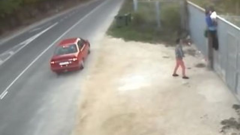 İspanya'da köpeği barınak bahçesine attılar