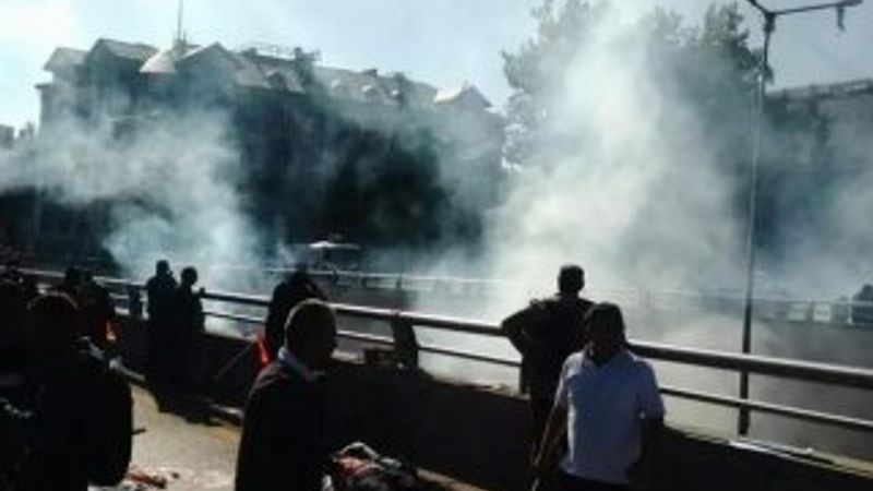 Ankara'daki patlamadan ilk görüntüler