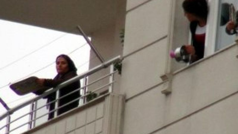 Nusaybin'de tencereli eylem