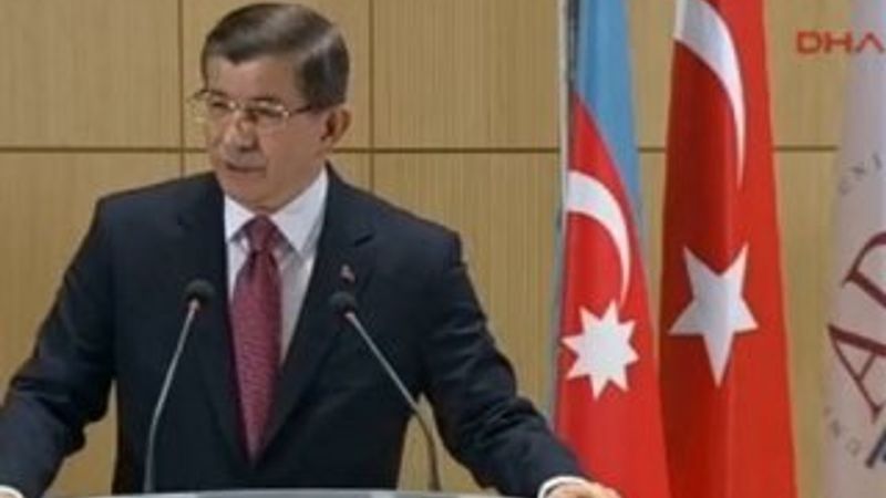 Başbakan Davutoğlu Azerbaycan'da Rusya'ya seslendi