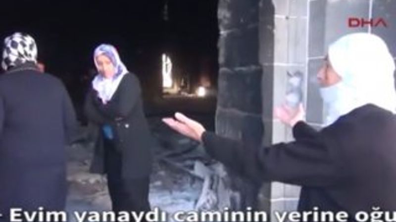 Diyarbakır'da yanan camiyi gören kadın: Evim yanaydı oğul