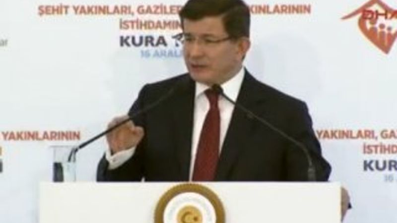 Başbakan Davutoğlu şehit yakınlarına seslendi