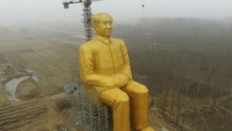 Çin'de dev Mao Zedong heykeli