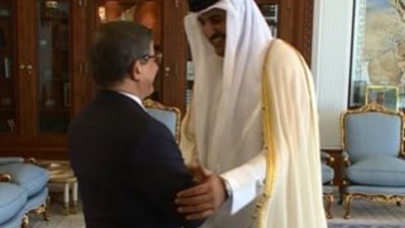 Davutoğlu Katar Emiri’yle görüştü