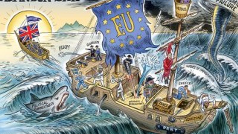 'Türkler AB'yi batırdı' karikatürü