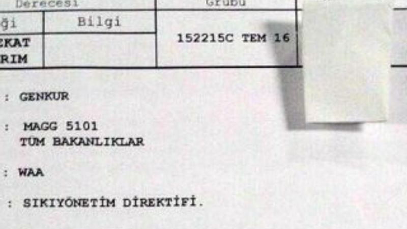 İşte darbe girişiminin belgesi