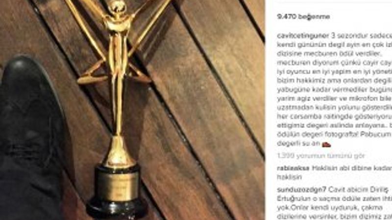 Diriliş Ertuğrul'un yapımcısı Altın Kelebek ödülünü geri verdi