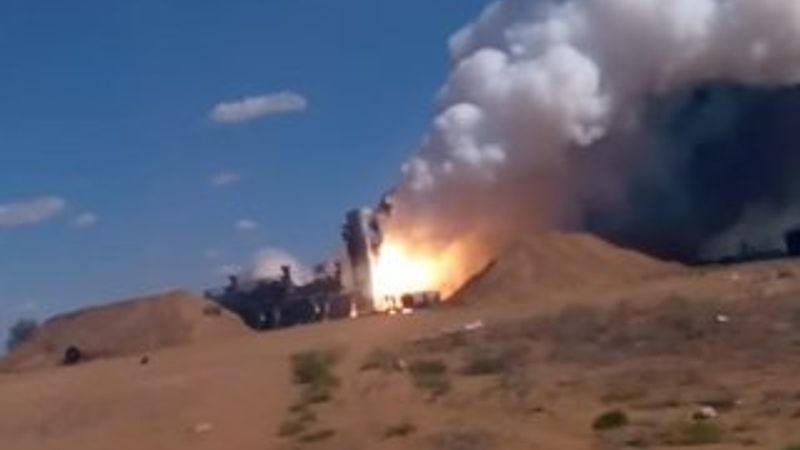 Rus S-300 füzesinin çakılma anı