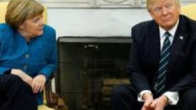 Trump: Merkel'le harika bir görüşme yaptım