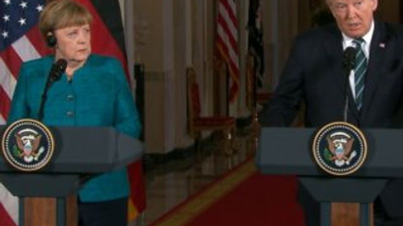 Trump'ın esprisi Merkel'i şaşırttı